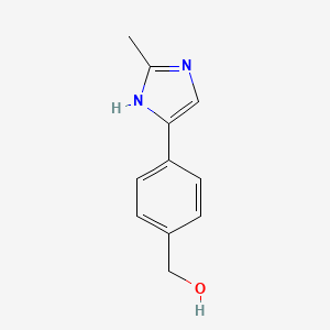molecular formula C11H12N2O B11798812 (4-(2-Methyl-1H-imidazol-5-yl)phenyl)methanol 