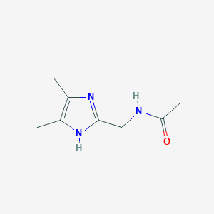 molecular formula C8H13N3O B11798841 N-((4,5-Dimethyl-1H-imidazol-2-yl)methyl)acetamide 