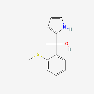 molecular formula C13H15NOS B11798901 1-(2-(Methylthio)phenyl)-1-(1H-pyrrol-2-yl)ethanol 