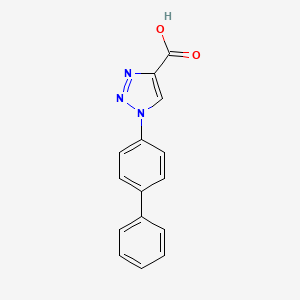 molecular formula C15H11N3O2 B11799106 1-Biphenyl-4-yl-1h-[1,2,3]triazole-4-carboxylic acid 