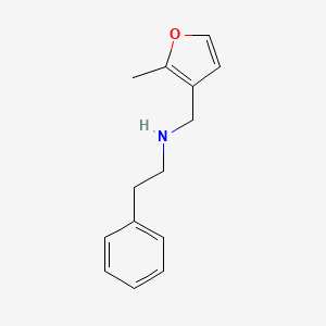 molecular formula C14H17NO B11799206 N-((2-Methylfuran-3-yl)methyl)-2-phenylethanamine 