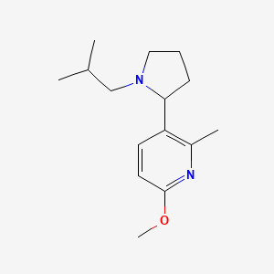 molecular formula C15H24N2O B11799259 3-(1-Isobutylpyrrolidin-2-yl)-6-methoxy-2-methylpyridine 