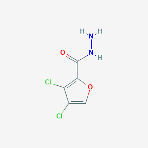 molecular formula C5H4Cl2N2O2 B11799300 3,4-Dichlorofuran-2-carbohydrazide 