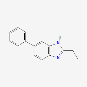 molecular formula C15H14N2 B11799311 2-Ethyl-5-phenyl-1H-benzo[d]imidazole 