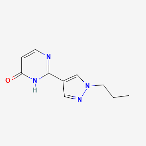 molecular formula C10H12N4O B11799319 2-(1-Propyl-1H-pyrazol-4-yl)pyrimidin-4-ol 