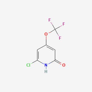 molecular formula C6H3ClF3NO2 B11799345 6-Chloro-4-(trifluoromethoxy)pyridin-2-ol 