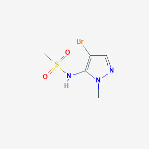 molecular formula C5H8BrN3O2S B11799536 N-(4-Bromo-1-methyl-1H-pyrazol-5-yl)methanesulfonamide 
