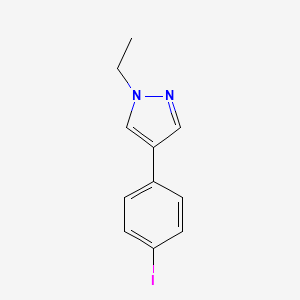molecular formula C11H11IN2 B11799560 1-Ethyl-4-(4-iodophenyl)-1H-pyrazole 