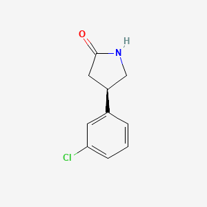 molecular formula C10H10ClNO B11799624 (R)-4-(3-Chlorophenyl)pyrrolidin-2-one 