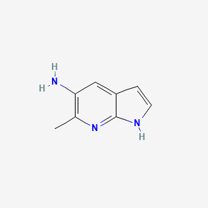molecular formula C8H9N3 B11799631 6-Methyl-1H-pyrrolo[2,3-B]pyridin-5-amine 