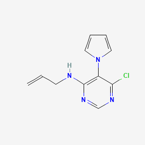 molecular formula C11H11ClN4 B11799662 N-Allyl-6-chloro-5-(1H-pyrrol-1-yl)pyrimidin-4-amine CAS No. 1707394-14-6
