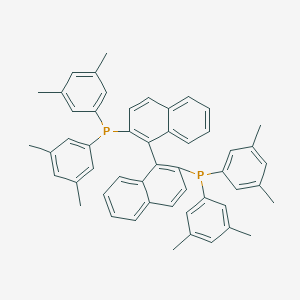 molecular formula C52H48P2 B117998 [1-[2-Bis(3,5-dimethylphenyl)phosphanylnaphthalen-1-yl]naphthalen-2-yl]-bis(3,5-dimethylphenyl)phosphane CAS No. 145416-77-9