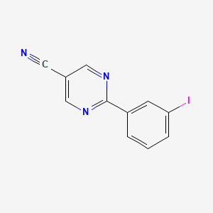 molecular formula C11H6IN3 B11799834 2-(3-Iodophenyl)pyrimidine-5-carbonitrile CAS No. 1447606-96-3