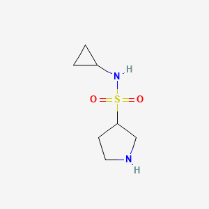 molecular formula C7H14N2O2S B11799887 N-Cyclopropylpyrrolidine-3-sulfonamide 