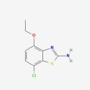 molecular formula C9H9ClN2OS B11799941 7-Chloro-4-ethoxybenzo[d]thiazol-2-amine 
