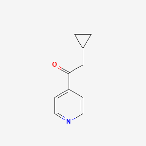 molecular formula C10H11NO B11800005 2-Cyclopropyl-1-(pyridin-4-yl)ethanone 