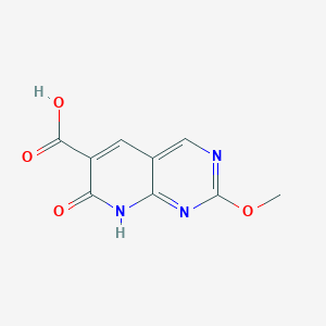 molecular formula C9H7N3O4 B11800049 2-Methoxy-7-oxo-7,8-dihydropyrido[2,3-D]pyrimidine-6-carboxylic acid 
