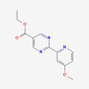 molecular formula C13H13N3O3 B11800052 Ethyl 2-(4-methoxypyridin-2-YL)pyrimidine-5-carboxylate 