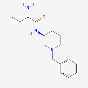 molecular formula C17H27N3O B11800084 2-amino-N-[(3S)-1-benzylpiperidin-3-yl]-3-methylbutanamide 