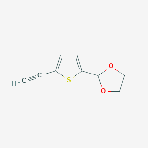 molecular formula C9H8O2S B11800106 2-(5-Ethynylthiophen-2-yl)-1,3-dioxolane 