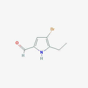 molecular formula C7H8BrNO B11800189 4-bromo-5-ethyl-1H-pyrrole-2-carbaldehyde 