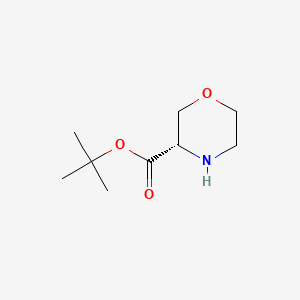 molecular formula C9H17NO3 B11800327 tert-butyl (3S)-morpholine-3-carboxylate 