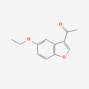 molecular formula C12H12O3 B11800420 1-(5-Ethoxybenzofuran-3-yl)ethanone 
