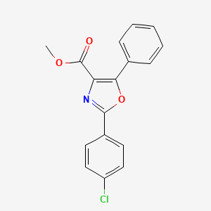 molecular formula C17H12ClNO3 B11800487 Methyl 2-(4-chlorophenyl)-5-phenyloxazole-4-carboxylate 