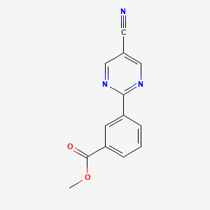 molecular formula C13H9N3O2 B11800557 Methyl 3-(5-cyanopyrimidin-2-YL)benzoate 