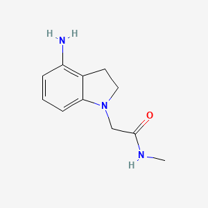 molecular formula C11H15N3O B11800765 2-(4-Aminoindolin-1-yl)-N-methylacetamide 