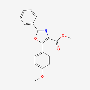 molecular formula C18H15NO4 B11800801 Methyl 5-(4-methoxyphenyl)-2-phenyloxazole-4-carboxylate 