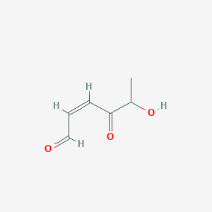 molecular formula C6H8O3 B011801 (Z)-5-Hydroxy-4-oxohex-2-enal CAS No. 107469-21-6