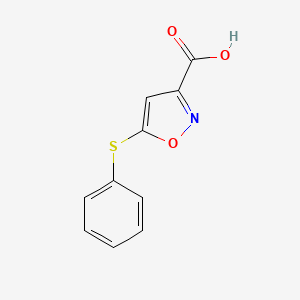 molecular formula C10H7NO3S B11801013 5-(Phenylthio)isoxazole-3-carboxylic acid 
