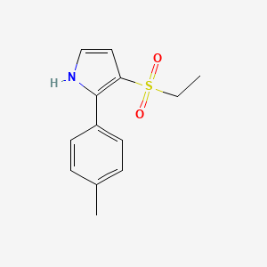 molecular formula C13H15NO2S B11801056 3-(Ethylsulfonyl)-2-(p-tolyl)-1H-pyrrole 