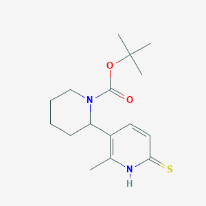 molecular formula C16H24N2O2S B11801081 tert-Butyl 2-(6-mercapto-2-methylpyridin-3-yl)piperidine-1-carboxylate 