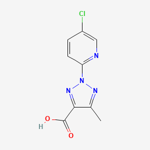 molecular formula C9H7ClN4O2 B11801100 2-(5-Chloropyridin-2-yl)-5-methyl-2H-1,2,3-triazole-4-carboxylic acid 