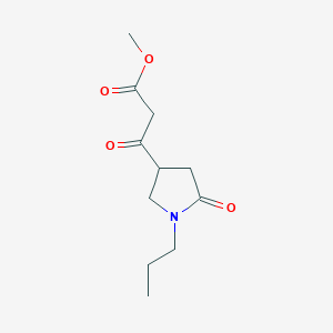 molecular formula C11H17NO4 B11801114 Methyl 3-oxo-3-(5-oxo-1-propylpyrrolidin-3-yl)propanoate 