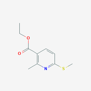 molecular formula C10H13NO2S B11801142 Ethyl 2-methyl-6-(methylthio)nicotinate 