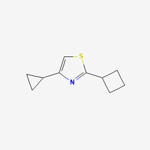 molecular formula C10H13NS B11801213 2-Cyclobutyl-4-cyclopropylthiazole 