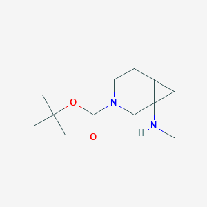 molecular formula C12H22N2O2 B11801226 Tert-butyl 1-(methylamino)-3-azabicyclo[4.1.0]heptane-3-carboxylate 