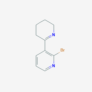 molecular formula C10H11BrN2 B11801242 2'-Bromo-3,4,5,6-tetrahydro-2,3'-bipyridine 