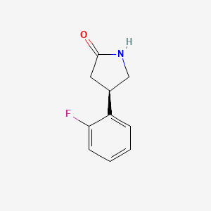 molecular formula C10H10FNO B11801292 (R)-4-(2-Fluorophenyl)pyrrolidin-2-one 