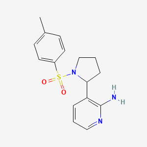 molecular formula C16H19N3O2S B11801301 3-(1-Tosylpyrrolidin-2-yl)pyridin-2-amine 