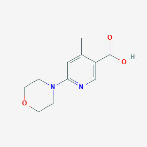 molecular formula C11H14N2O3 B11801331 4-Methyl-6-morpholinonicotinicacid 