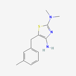 molecular formula C13H17N3S B11801407 N2,N2-Dimethyl-5-(3-methylbenzyl)thiazole-2,4-diamine 