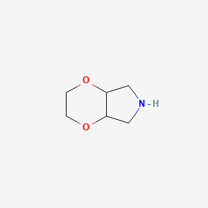 molecular formula C6H11NO2 B11801442 hexahydro-2H-[1,4]dioxino[2,3-c]pyrrole 