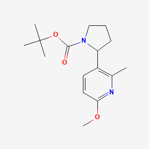 molecular formula C16H24N2O3 B11801472 tert-Butyl 2-(6-methoxy-2-methylpyridin-3-yl)pyrrolidine-1-carboxylate 