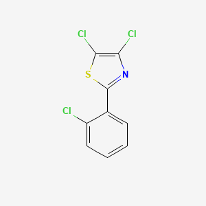 molecular formula C9H4Cl3NS B11801544 4,5-Dichloro-2-(2-chlorophenyl)thiazole 