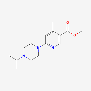 molecular formula C15H23N3O2 B11801569 Methyl 6-(4-isopropylpiperazin-1-yl)-4-methylnicotinate 