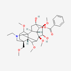 20-Ethyl-13,15-dihydroxy-1,6,8,16-tetramethoxy-4-(methoxymethyl)aconitan-14-yl benzoate